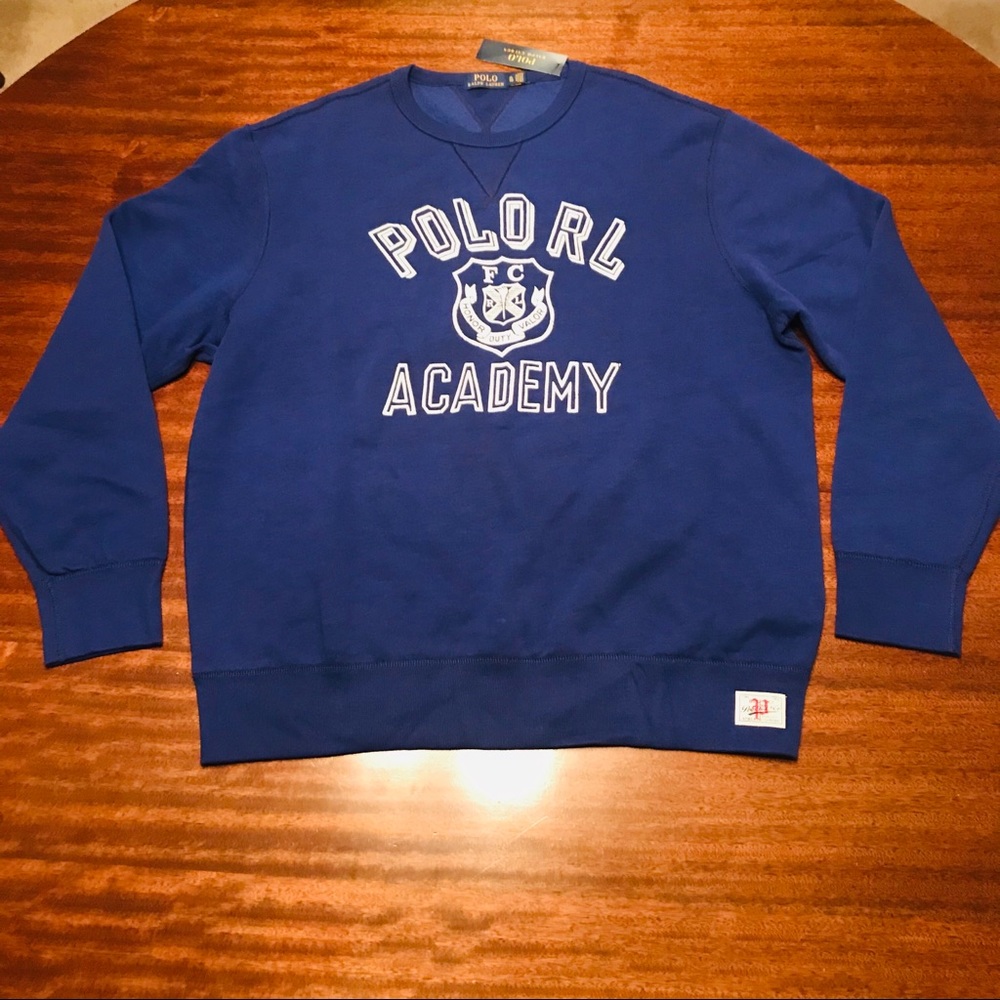 Brand NWT Polo by Ralph Lauren Blue Sweatshirt XL